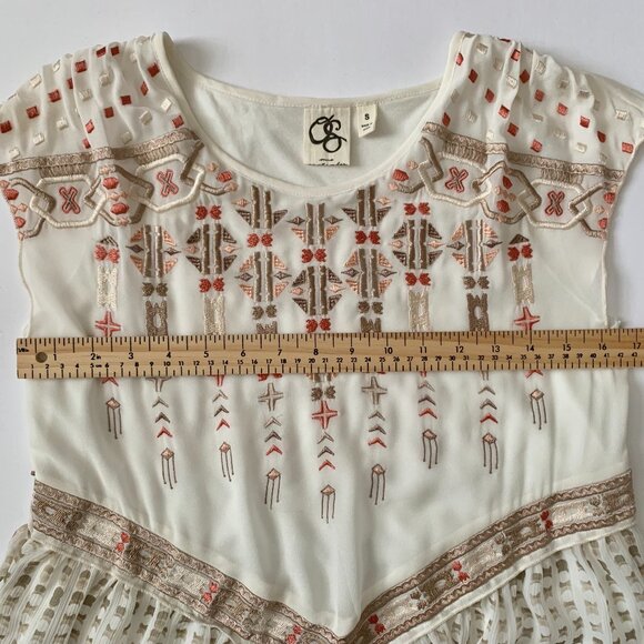 Anthropologie One September Embroidered Dress Ethereal Fairy Feminine Coquette - Picture 7 of 9